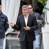 George Clooney on the set of a Mercedes Benz E300 L advert photos | Picture 78314